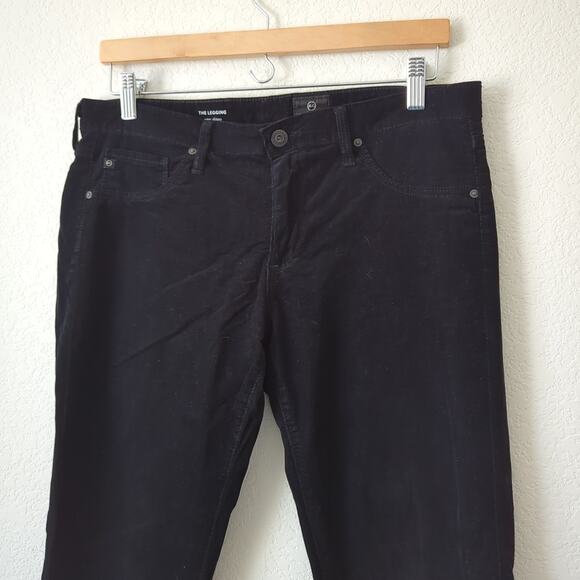 AG Adriano Goldschmied Women's Pants The Legging Super Skinny Corduroy Black 30 - Picture 4 of 6